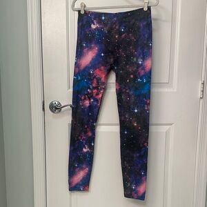 No Boundaries Cosmic Print Leggings - Pink and Blue